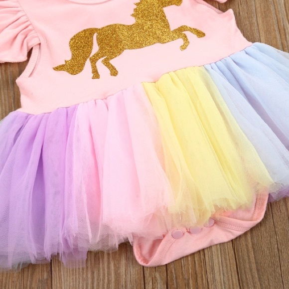 Unicorn Tutu Onesie 🦄 and Headband - Picture 3 of 6